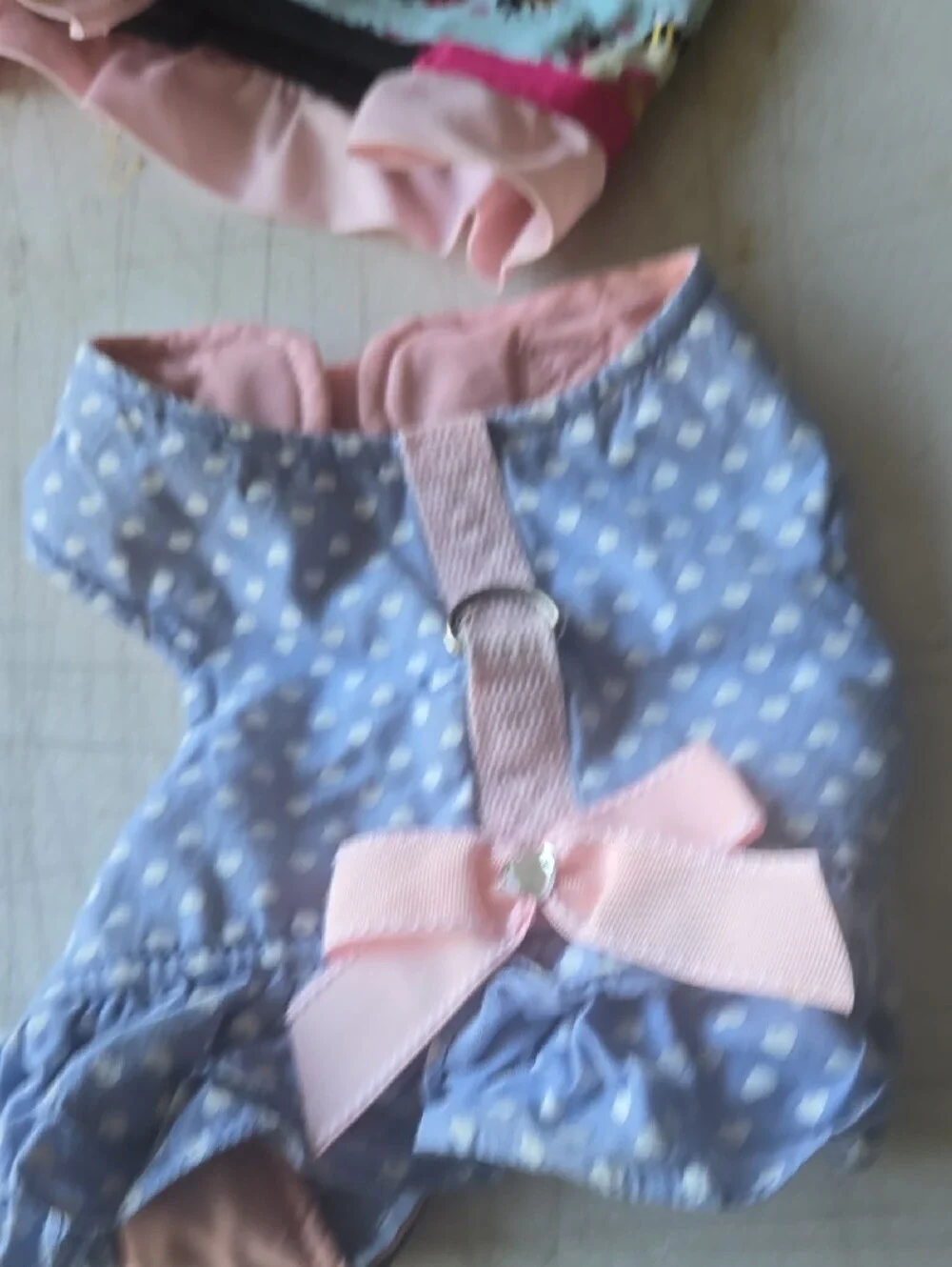 Glamour Pink, Red, Blue and Black Dog Harness & Leash Lot